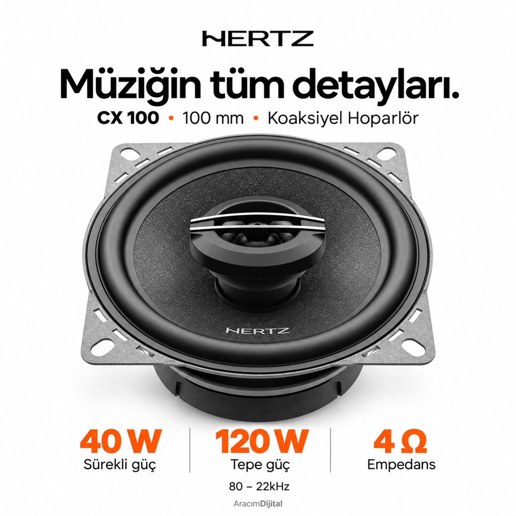 Hertz CX 100 Koaksiyel Hoparlör