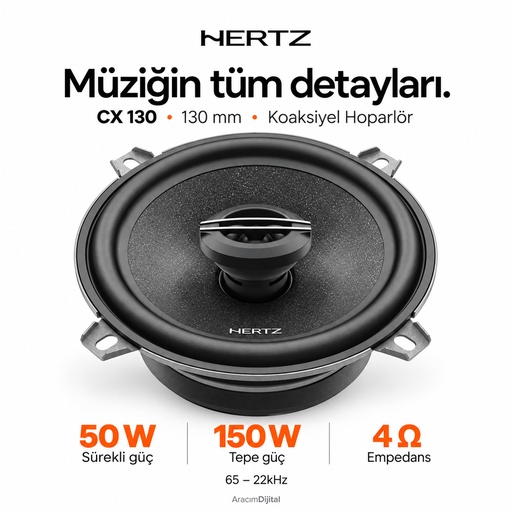 Hertz CX 130 Koaksiyel Hoparlör