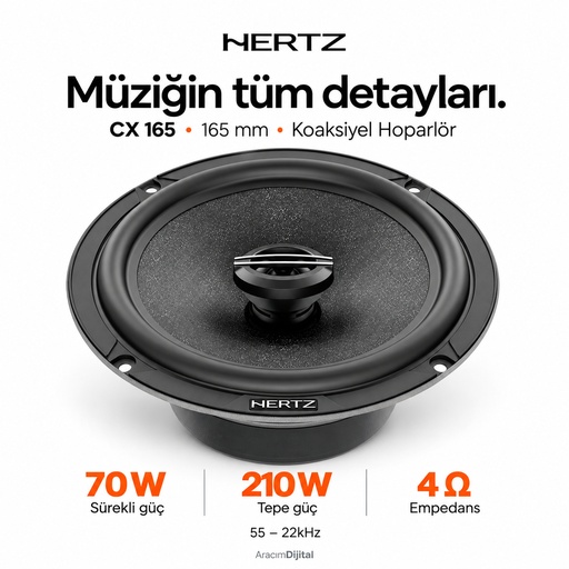 Hertz CX 165 Koaksiyel Hoparlör