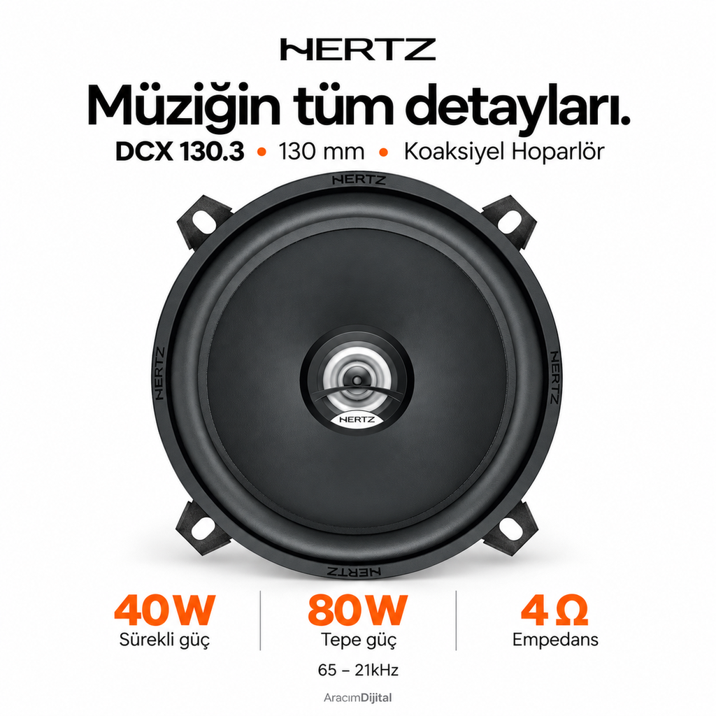 Hertz DCX 130.3 Koaksiyel Hoparlör