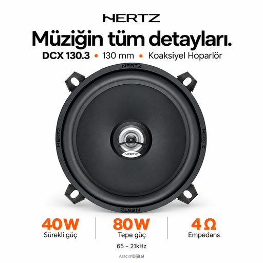 Hertz DCX 130.3 Koaksiyel Hoparlör