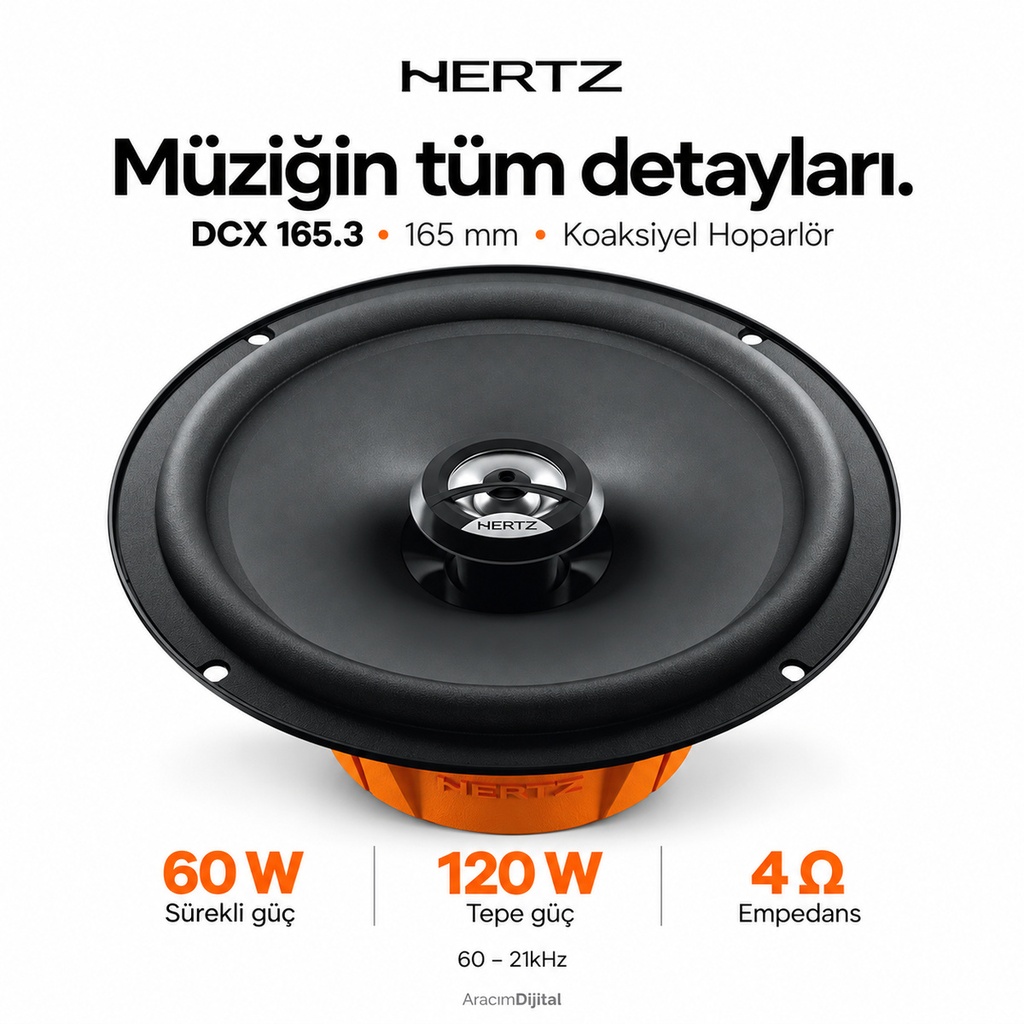 Hertz DCX 165.3 Koaksiyel Hoparlör