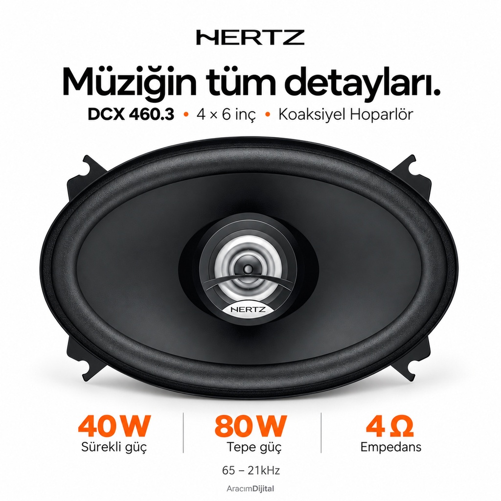 Hertz DCX 460.3 Koaksiyel Hoparlör