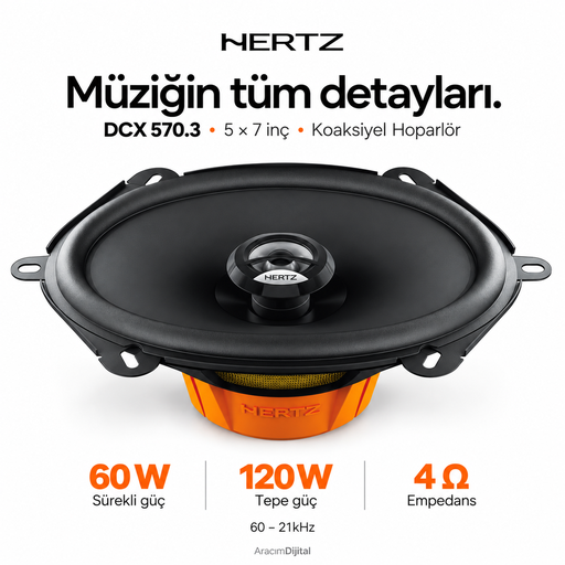 Hertz DCX 570.3 Koaksiyel Hoparlör