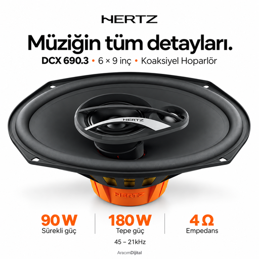 Hertz DCX 690.3 Koaksiyel Hoparlör