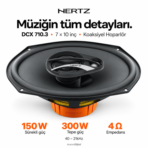 Hertz DCX 710.3 Koaksiyel Hoparlör