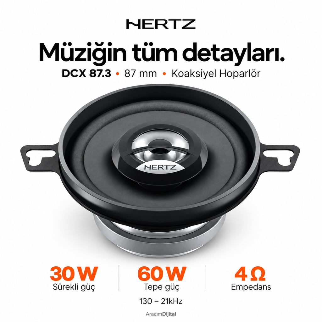 Hertz DCX 87.3 Koaksiyel Hoparlör