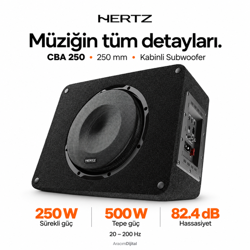 Hertz CBA 250 Kabinli Subwoofer