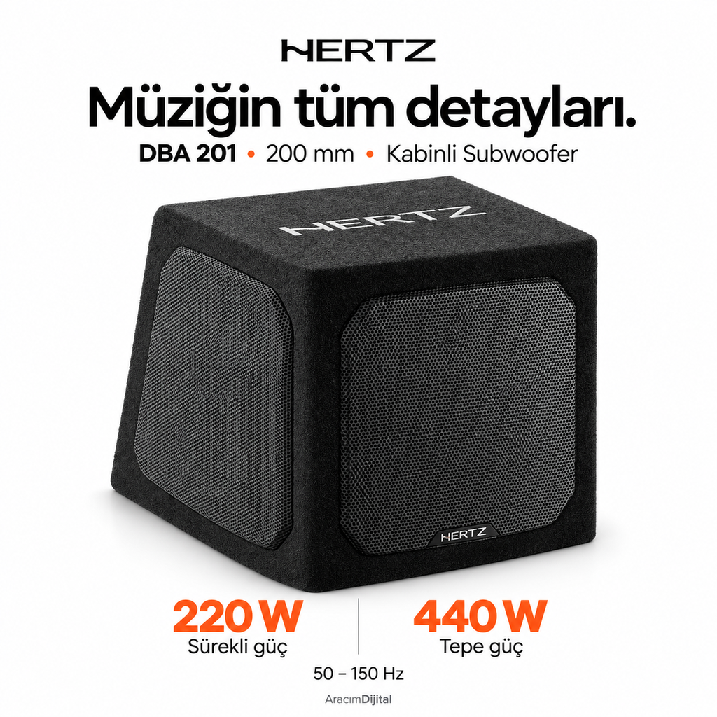 Hertz DBA 201 Kabinli Subwoofer