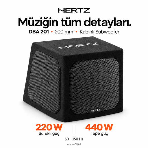 Hertz DBA 201 Kabinli Subwoofer