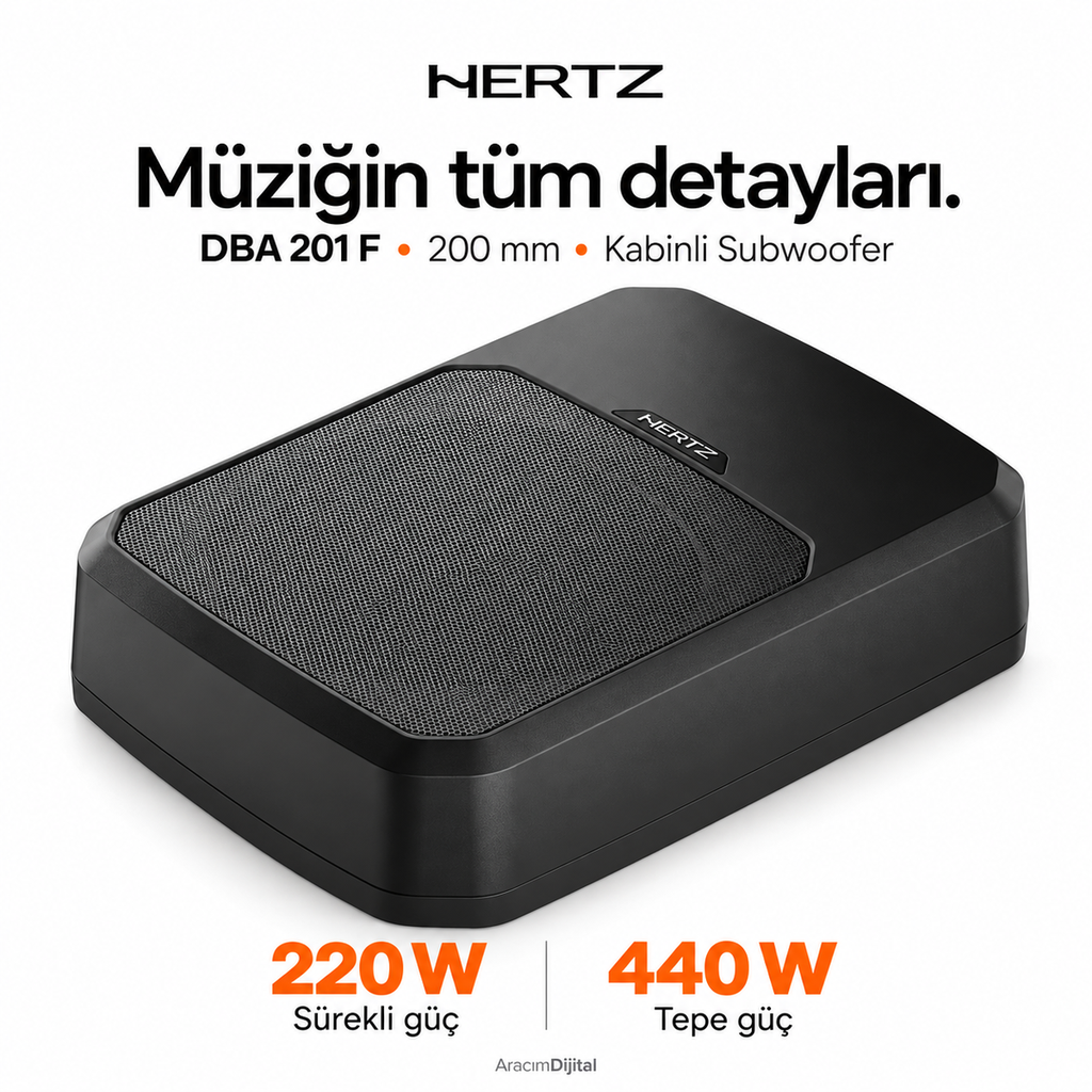 Hertz DBA 201 F Kabinli Subwoofer