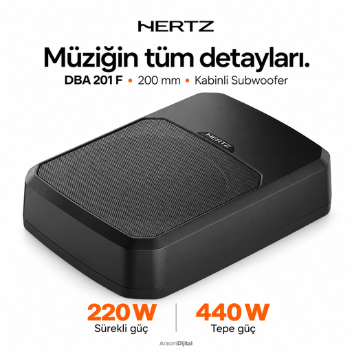 Hertz DBA 201 F Kabinli Subwoofer