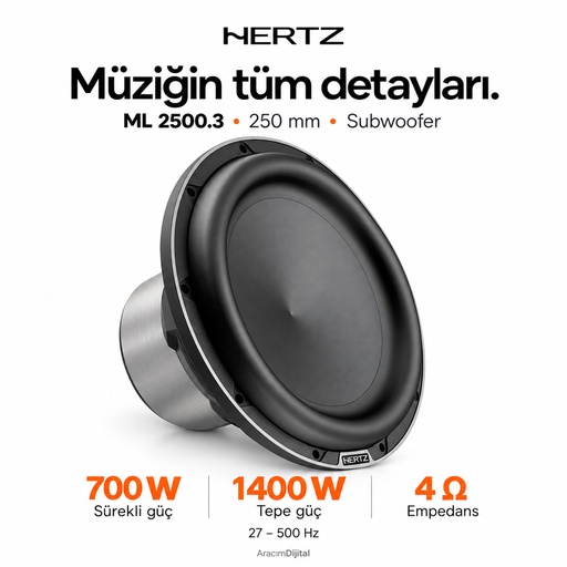 Hertz ML 2500.3 Subwoofer
