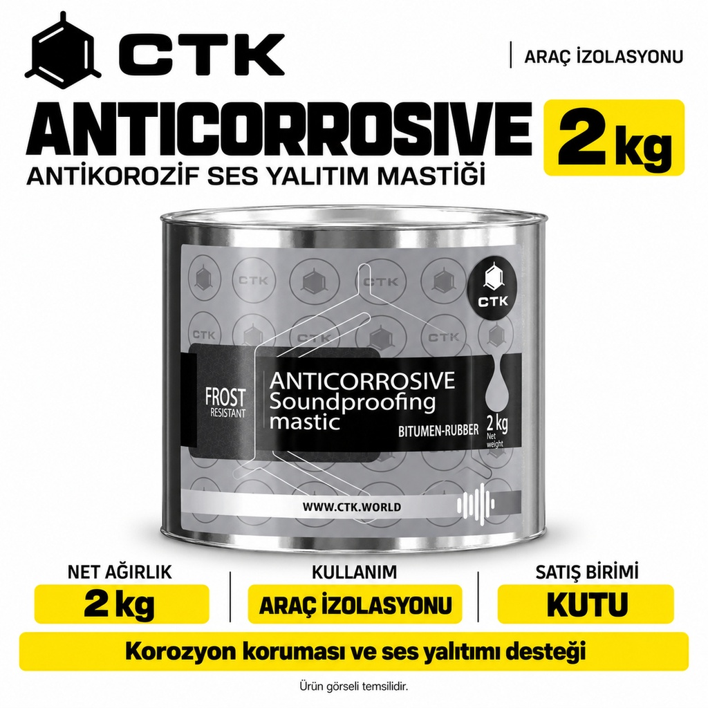 CTK Antikorozif Ses Yalıtım Mastiği — 2 kg