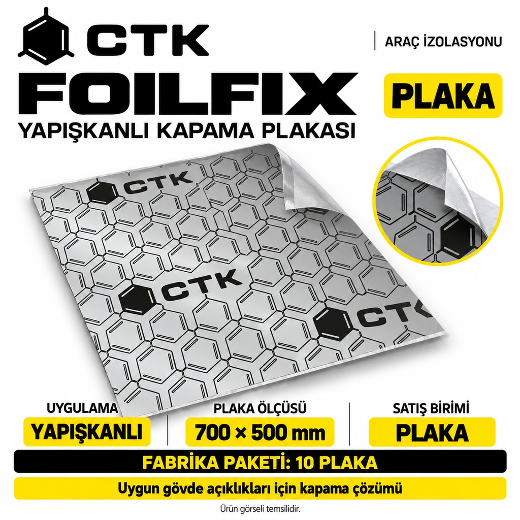 CTK Foilfix Yapışkanlı Kapama Plakası — 700 × 500 mm