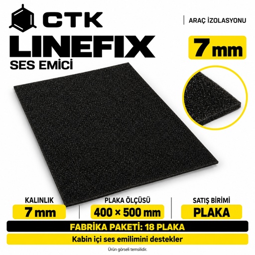 CTK Linefix Ses Emici 7 mm — 400 × 500 mm