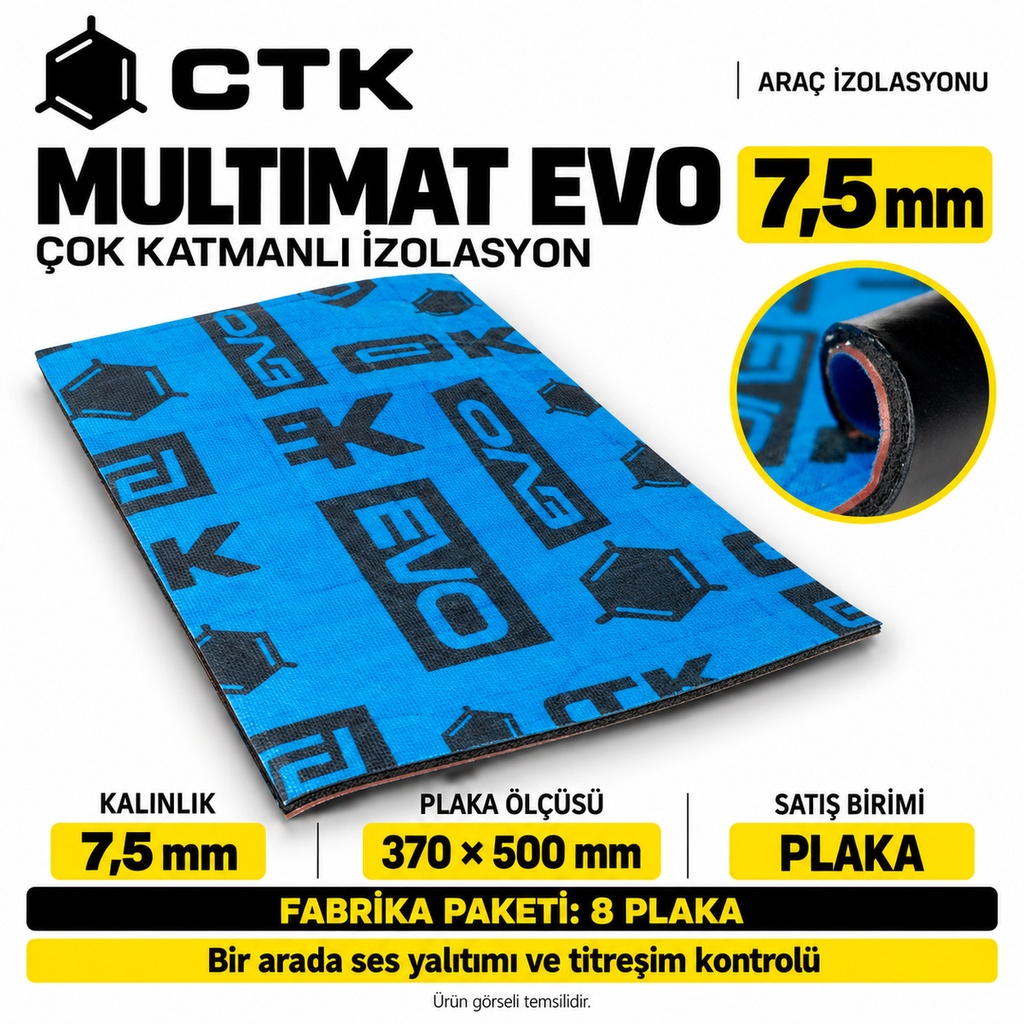 CTK Multimat Evo 7,5 mm — 370 × 500 mm — 8 Levha Paket
