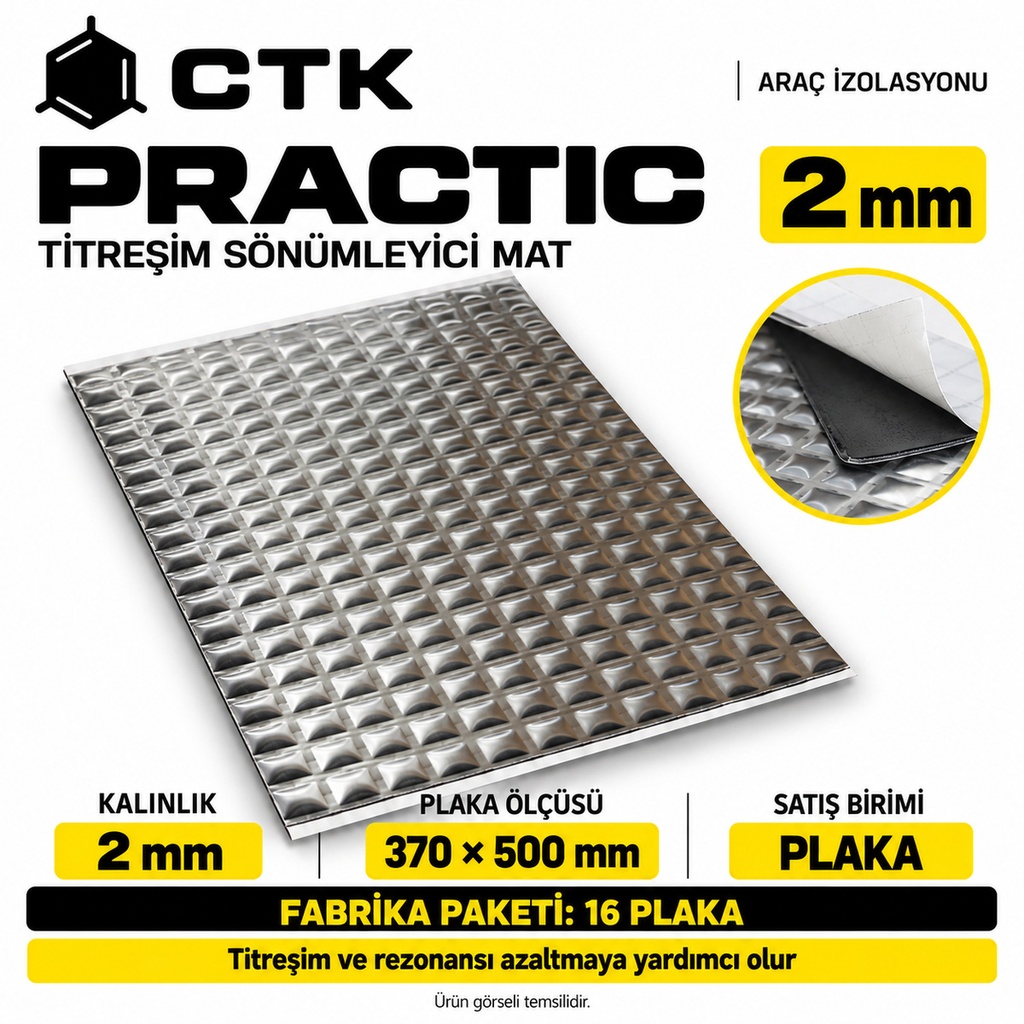 CTK Practic 2 mm — 370 × 500 mm — 16 Levha Paket