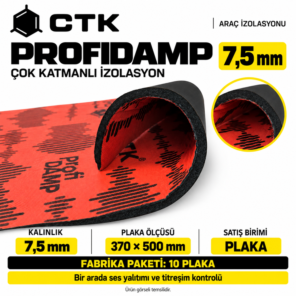 CTK Profidamp 7,5 mm — 370 × 500 mm — 10 Levha Paket