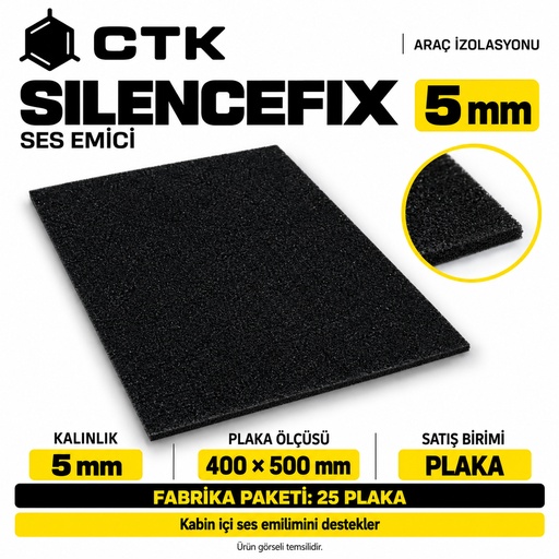 CTK Silencefix 5 mm — 1000 × 500 mm — 25 Levha Paket