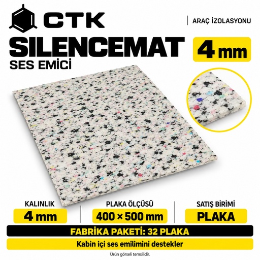 CTK Silencemat 4 mm — 1000 × 500 mm — 32 Levha Paket