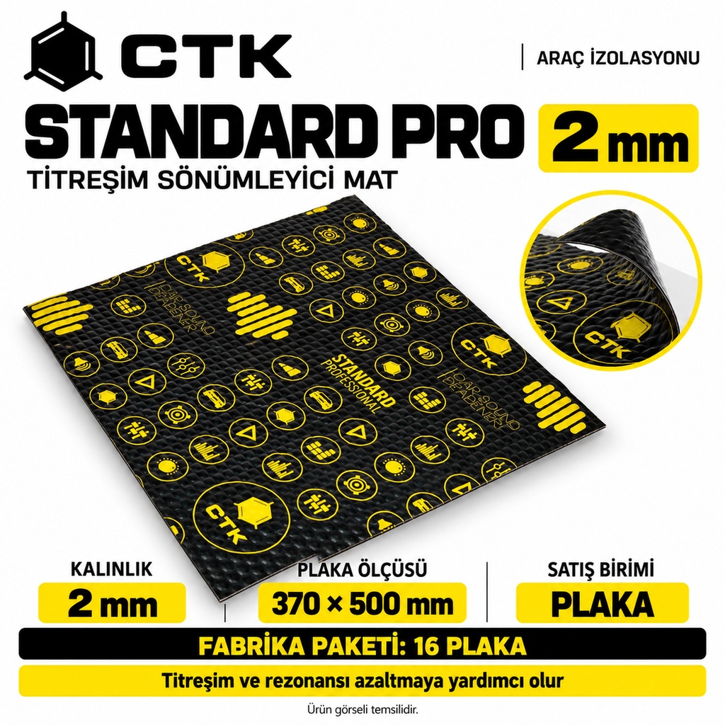 CTK Standard Pro 2 mm — 370 × 500 mm — 16 Levha Paket