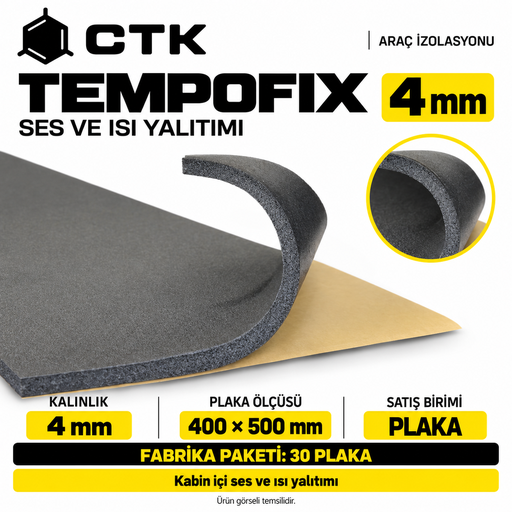 CTK Tempofix Ses ve Isı Yalıtımı 4 mm — 400 × 500 mm
