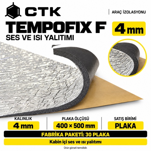 CTK Tempofix F Ses ve Isı Yalıtımı 4 mm — 400 × 500 mm