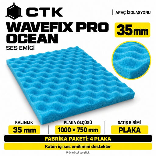 CTK Wavefix Pro Ses Emici 35 mm — 1000 × 750 mm