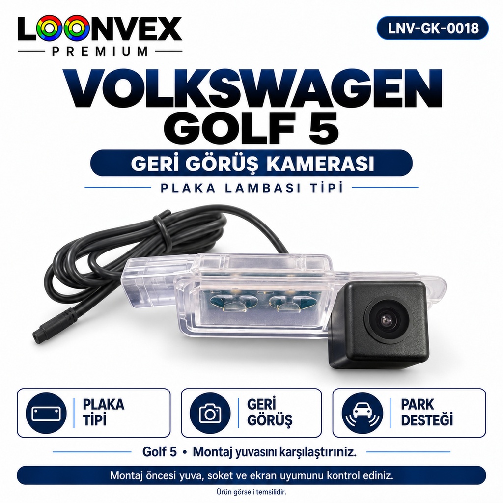 LOONVEX VOLKSWAGEN GOLF 5 Geri Görüş Kamerası