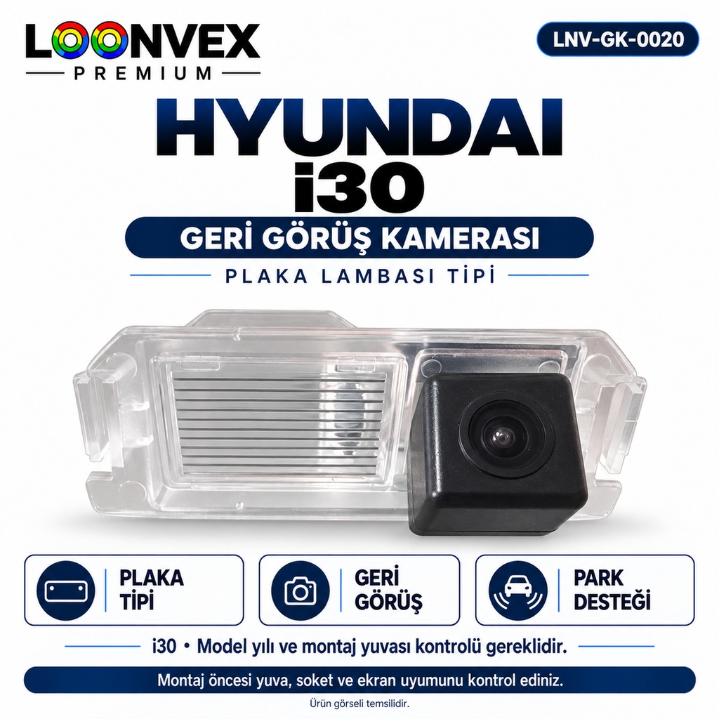 LOONVEX HYUNDAI i30 Geri Görüş Kamerası
