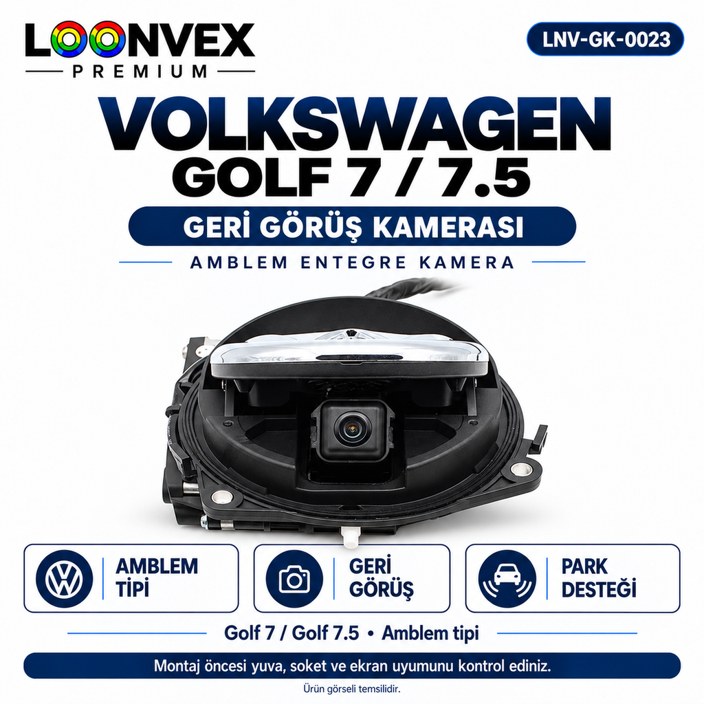 LOONVEX VOLKSWAGEN GOLF 7 / 7.5 Geri Görüş Kamerası
