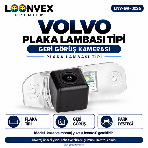 LOONVEX VOLVO PLAKA LAMBASI TİPİ Geri Görüş Kamerası