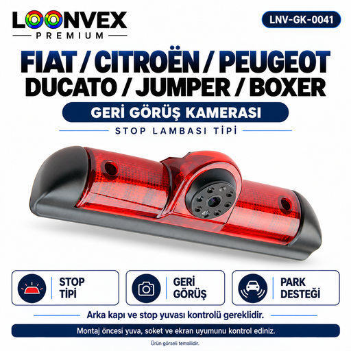 LOONVEX FIAT / CITROËN / PEUGEOT DUCATO / JUMPER / BOXER Geri Görüş Kamerası