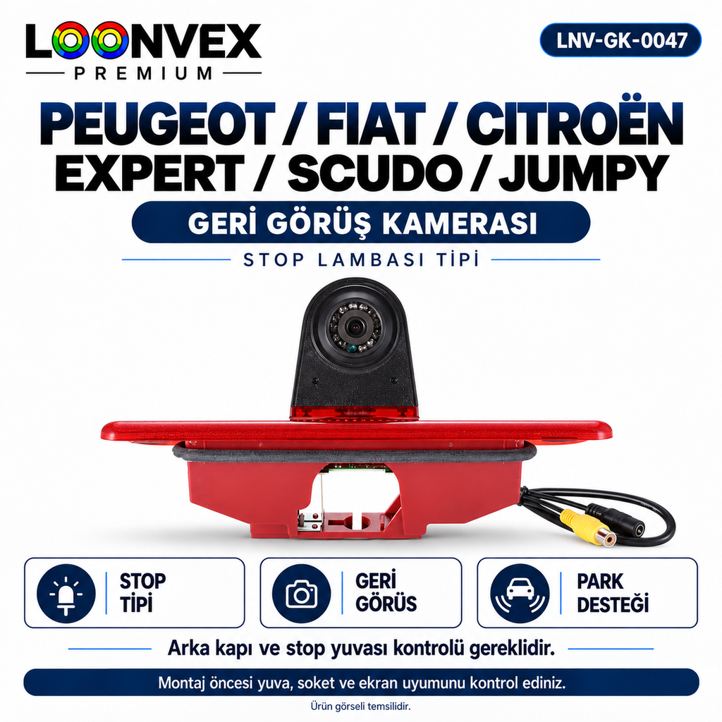 LOONVEX PEUGEOT / FIAT / CITROËN EXPERT / SCUDO / JUMPY Geri Görüş Kamerası