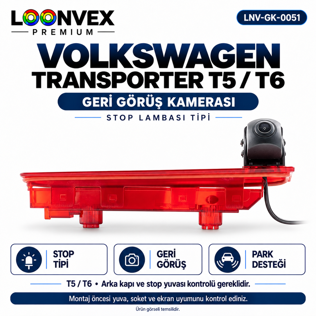 LOONVEX VOLKSWAGEN TRANSPORTER T5 / T6 Geri Görüş Kamerası