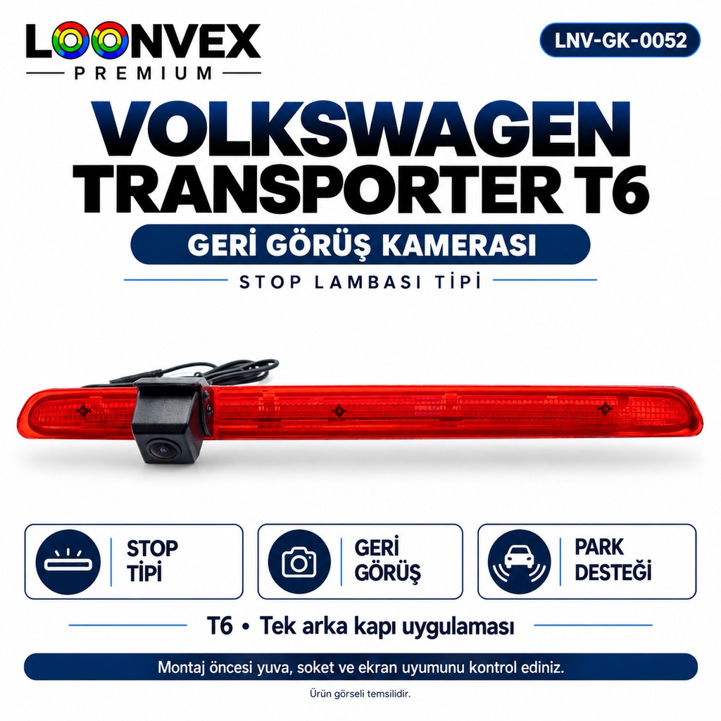 LOONVEX VOLKSWAGEN TRANSPORTER T6 Geri Görüş Kamerası