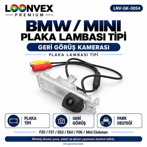 LOONVEX BMW / MINI PLAKA LAMBASI TİPİ Geri Görüş Kamerası