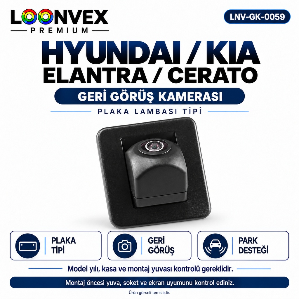 LOONVEX HYUNDAI / KIA ELANTRA / CERATO Geri Görüş Kamerası