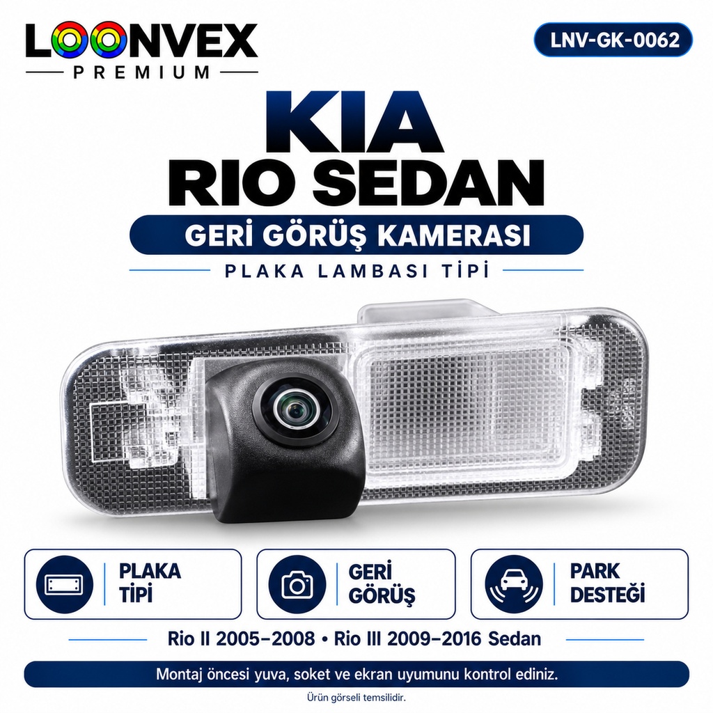 LOONVEX KIA RIO SEDAN Geri Görüş Kamerası