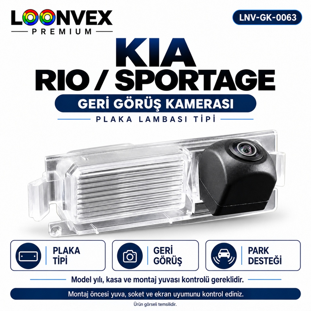 LOONVEX KIA RIO / SPORTAGE Geri Görüş Kamerası