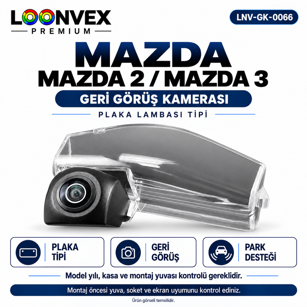 LOONVEX MAZDA 2 / MAZDA 3 Geri Görüş Kamerası