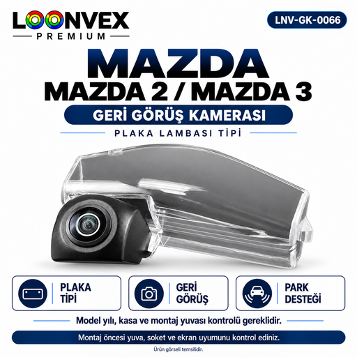 LOONVEX MAZDA 2 / MAZDA 3 Geri Görüş Kamerası