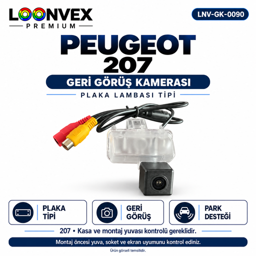 LOONVEX PEUGEOT 207 Geri Görüş Kamerası