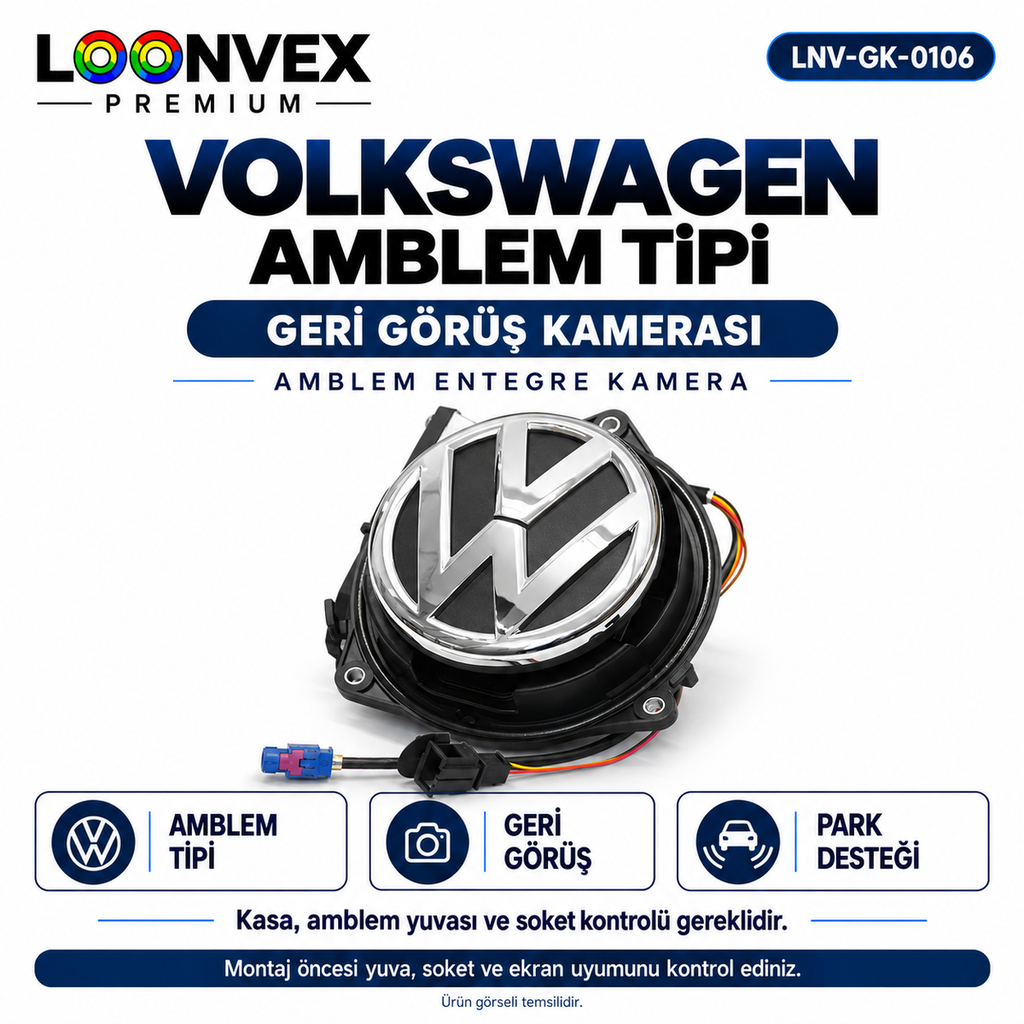 LOONVEX VOLKSWAGEN AMBLEM TİPİ Geri Görüş Kamerası