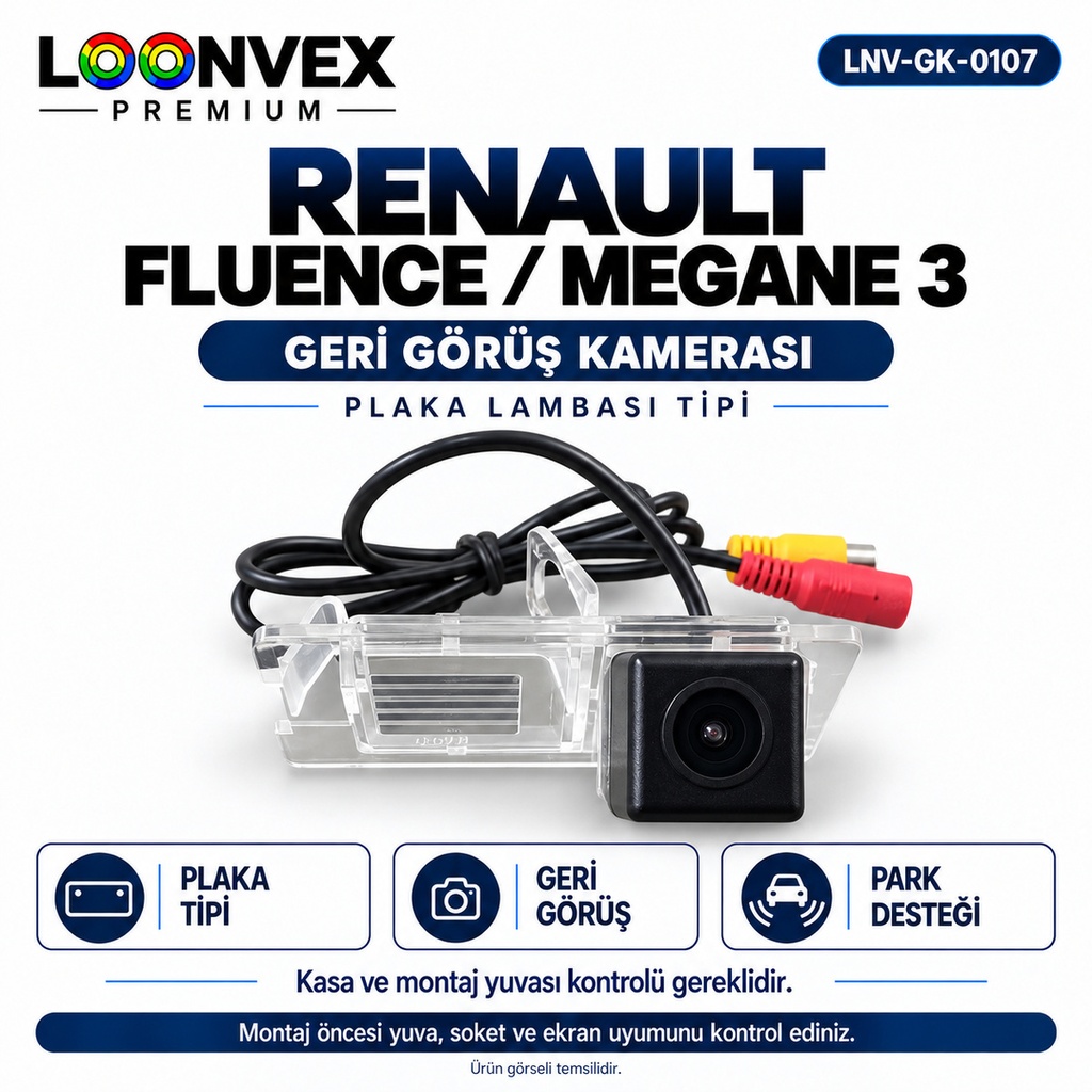 LOONVEX RENAULT FLUENCE / MEGANE 3 Geri Görüş Kamerası