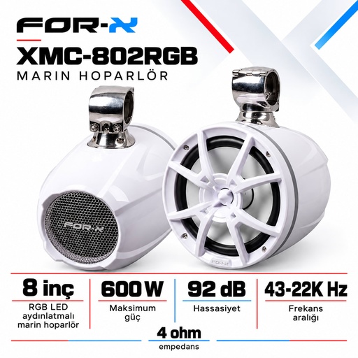 FOR-X XMC-802RGB Marin Hoparlör