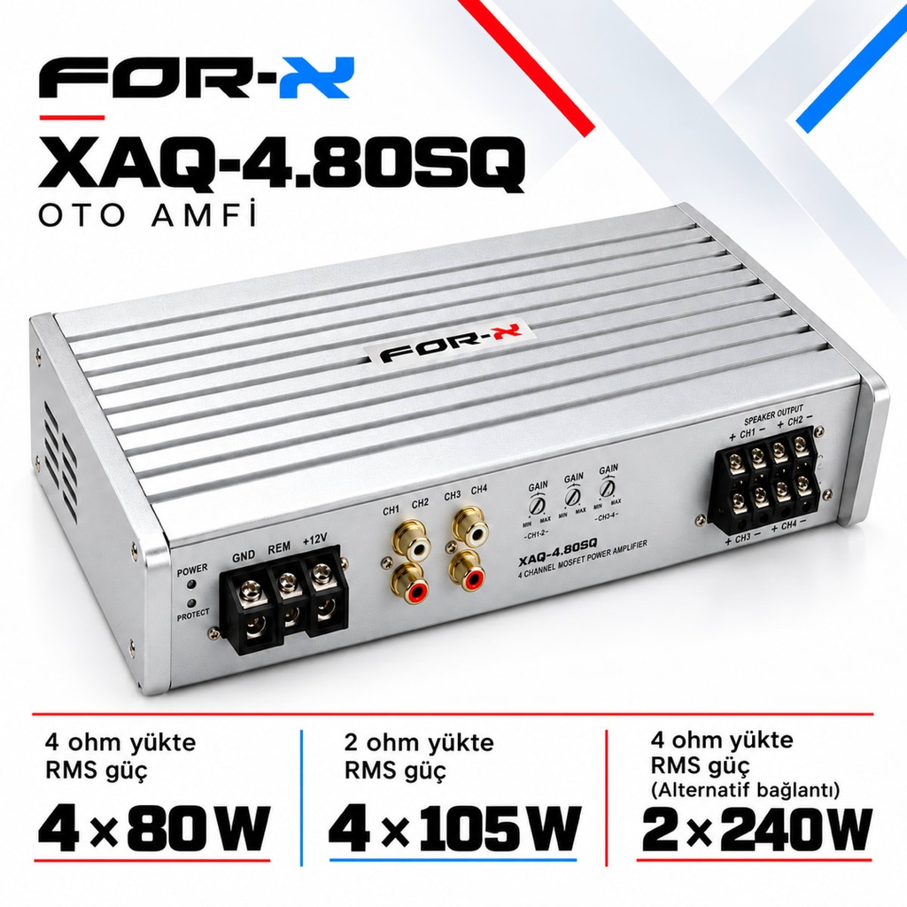 FOR-X XAQ-4.80SQ Oto Amfi