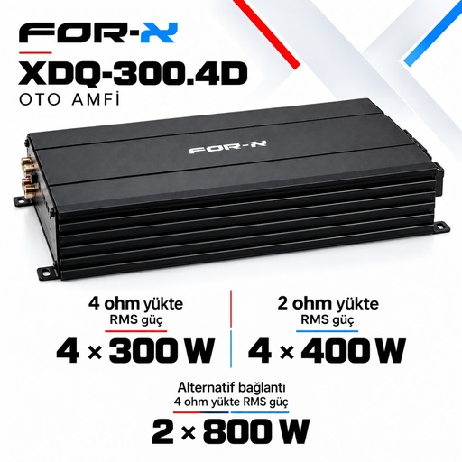 FOR-X XDQ-300.4D Oto Amfi