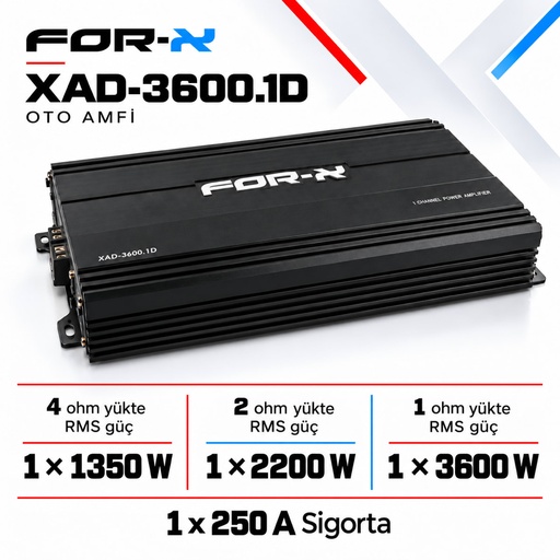 FOR-X XAD-3600.1D Oto Amfi